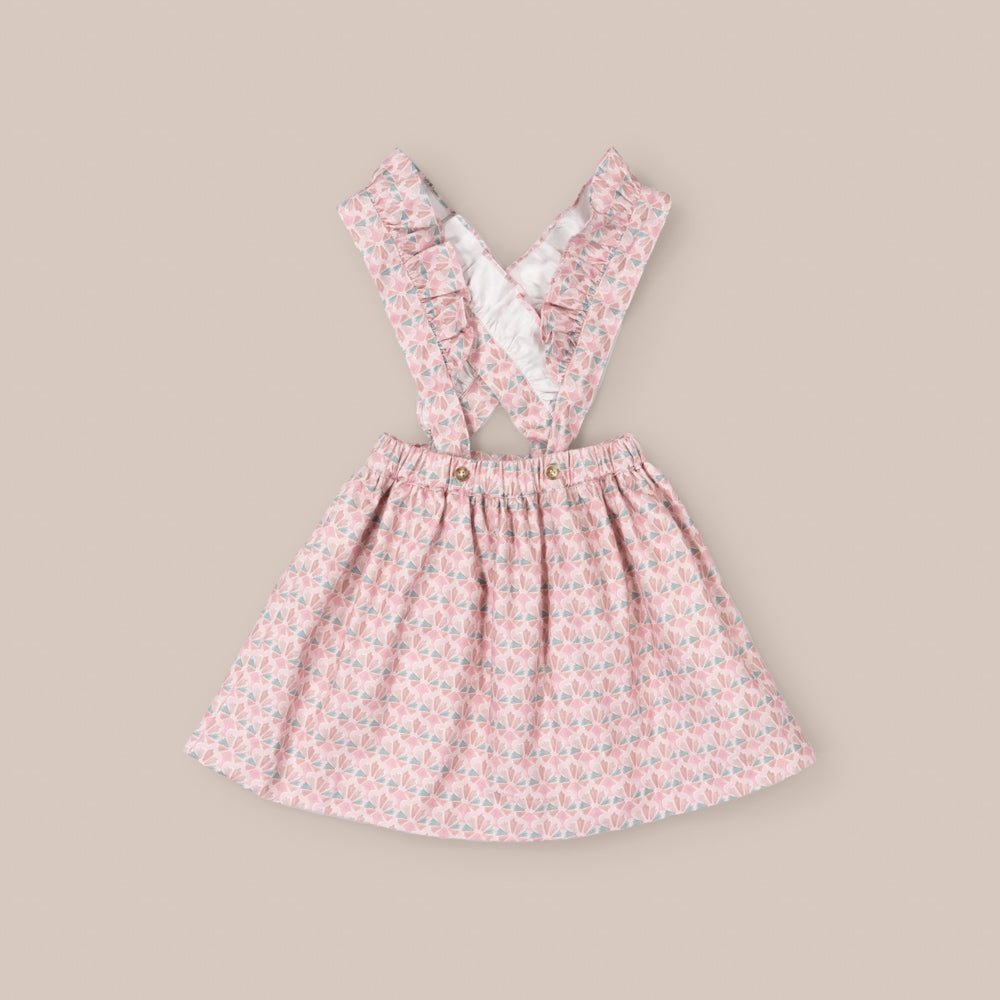 Saia com Alças para Menina Abanico