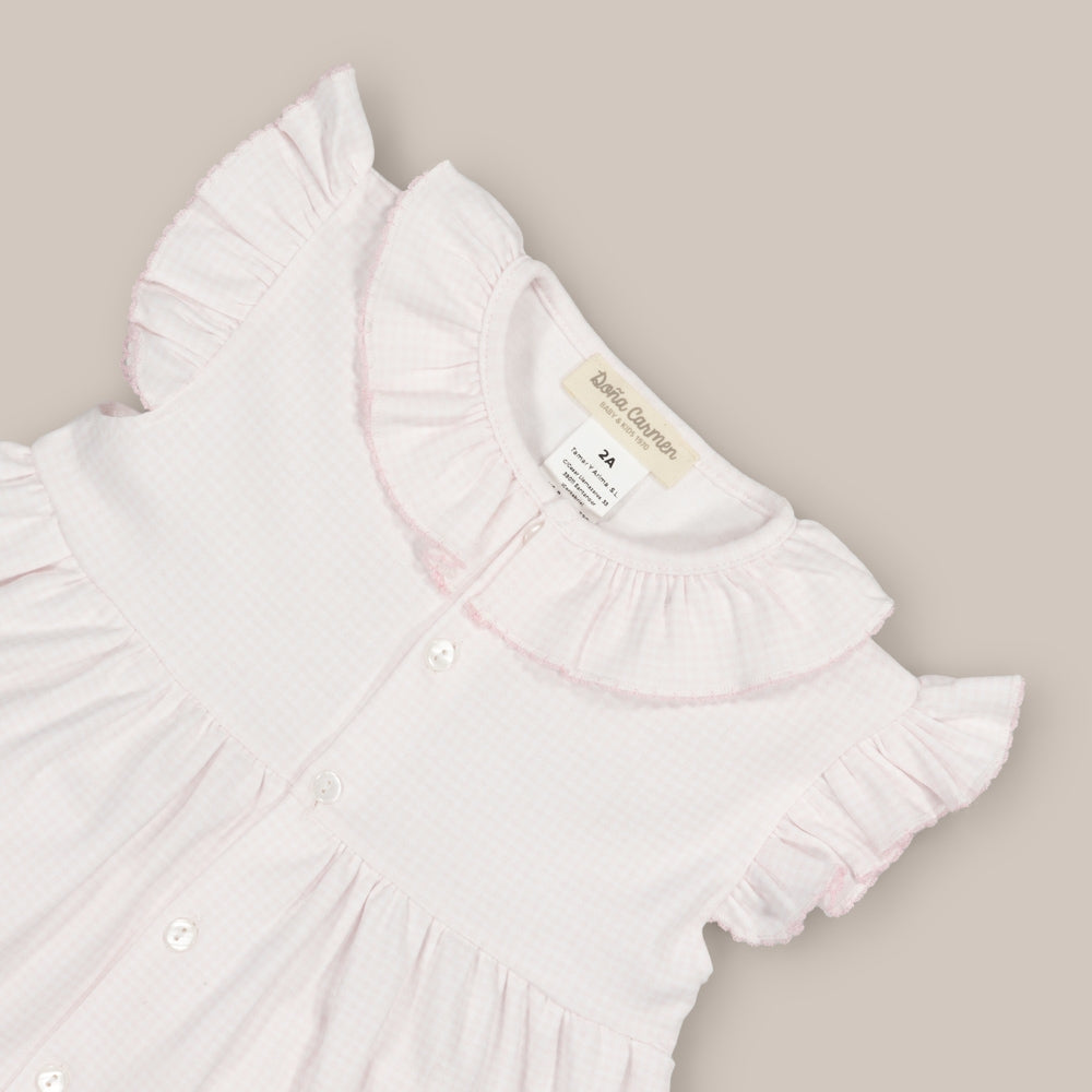 Pigiama corto in cotone Vichy