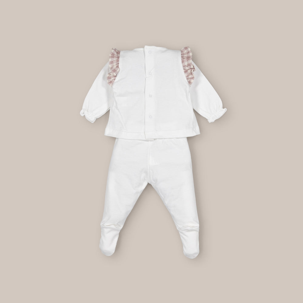 Rosa Vichy 2-teiliges Babyset