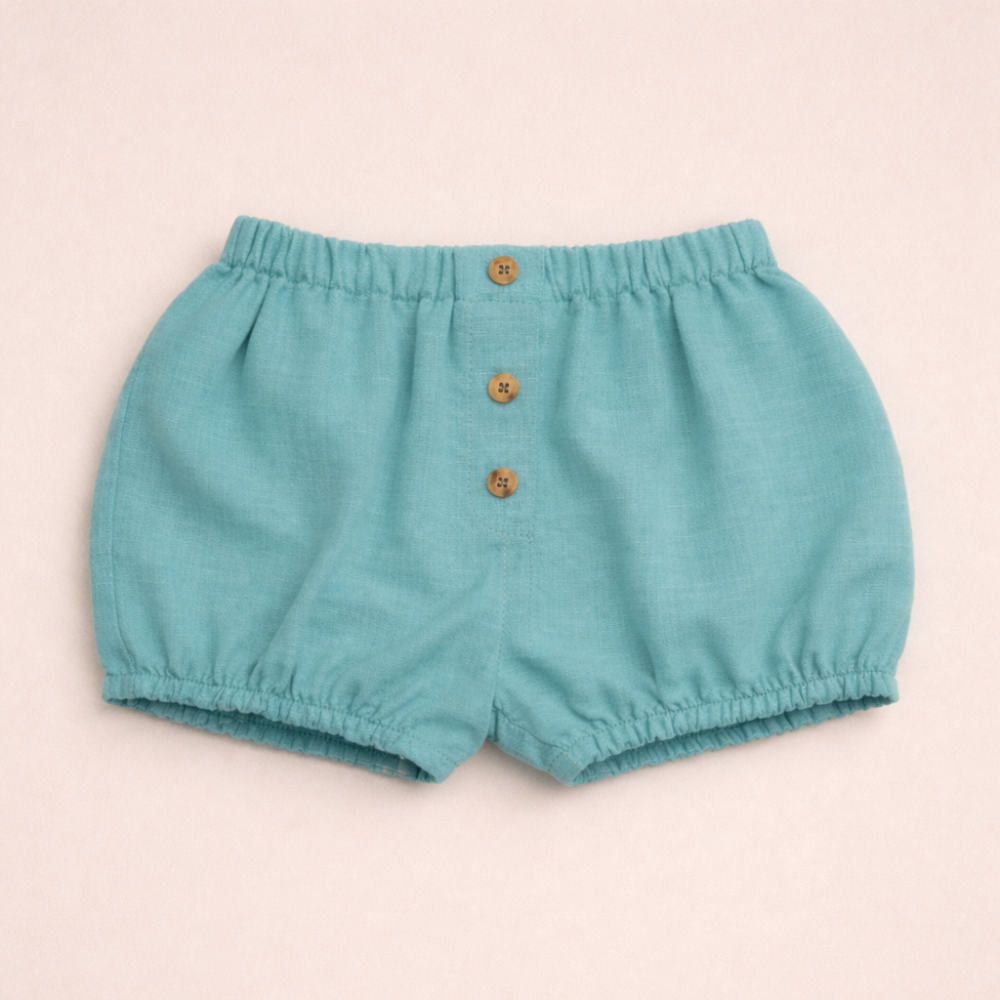 Turquoise Linen Bloomers