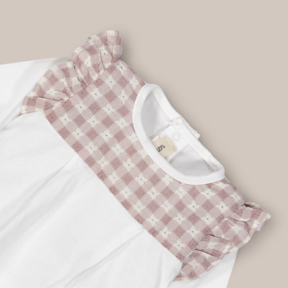 Conjunto de bebê 2 peças Vichy Rosa