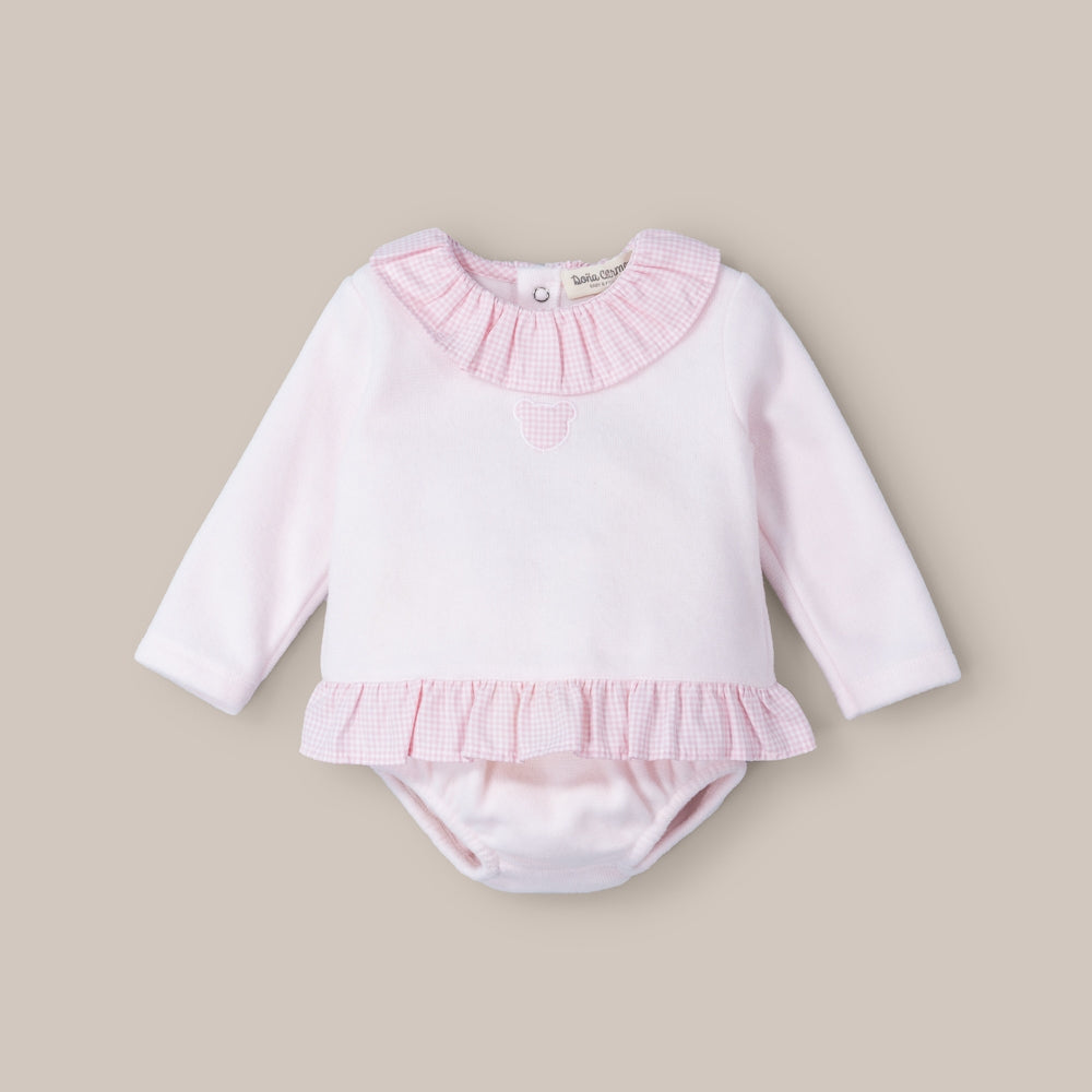 Conjunto Bebé Teddy Rosa