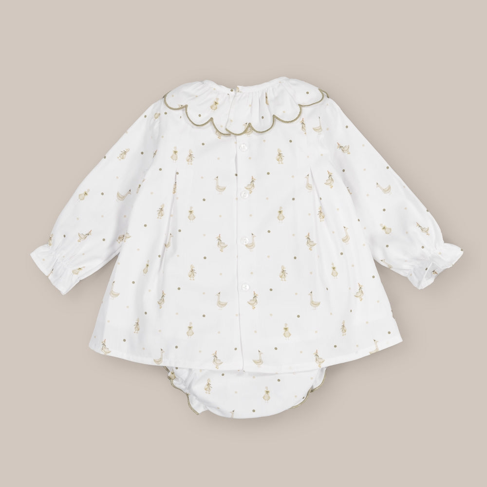 baby dress set baby Smock goose