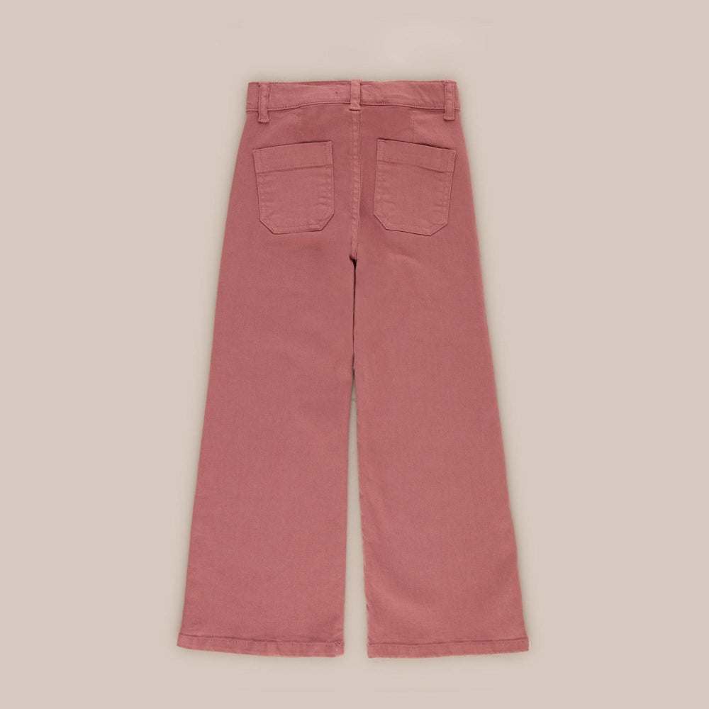 Mädchenhose mit weitem Bein und Wellenmuster