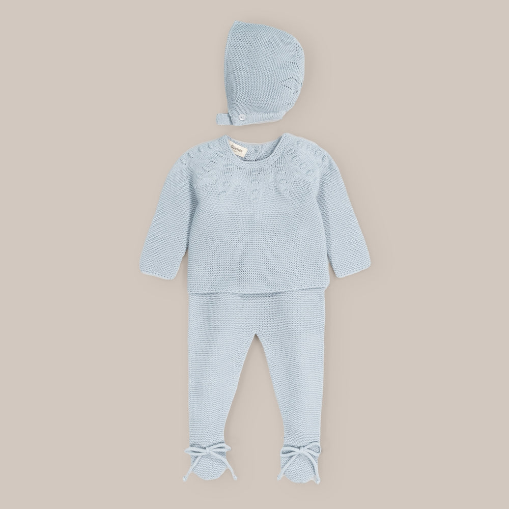 Conjunto Bebé Punto Bolita Azul