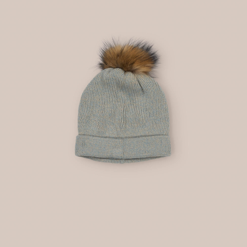 Gorro Lana Pompon Pelo