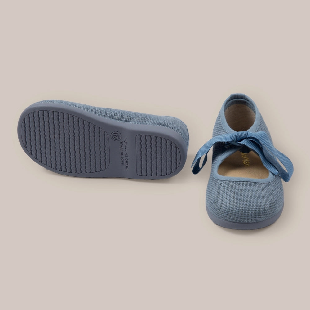 Chaussure à nœud en lin