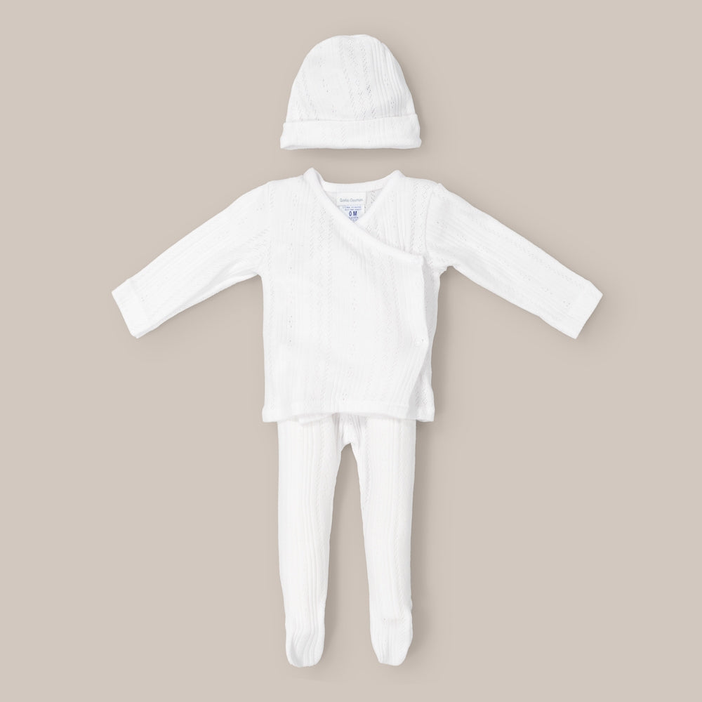 Conjunto bebé Chapéu Caladito Mas de Algodão