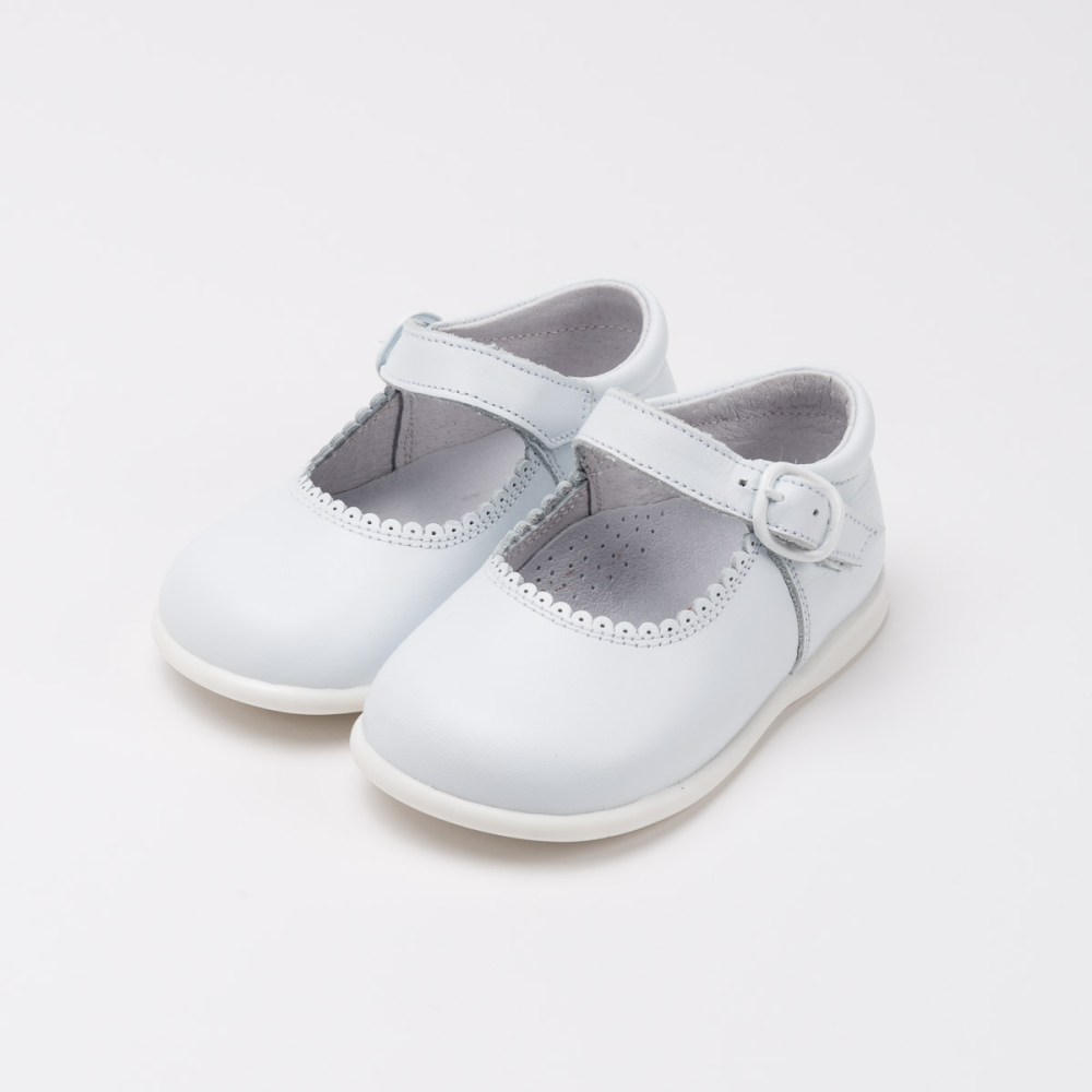 Mary Janes en cuir avec semelle
