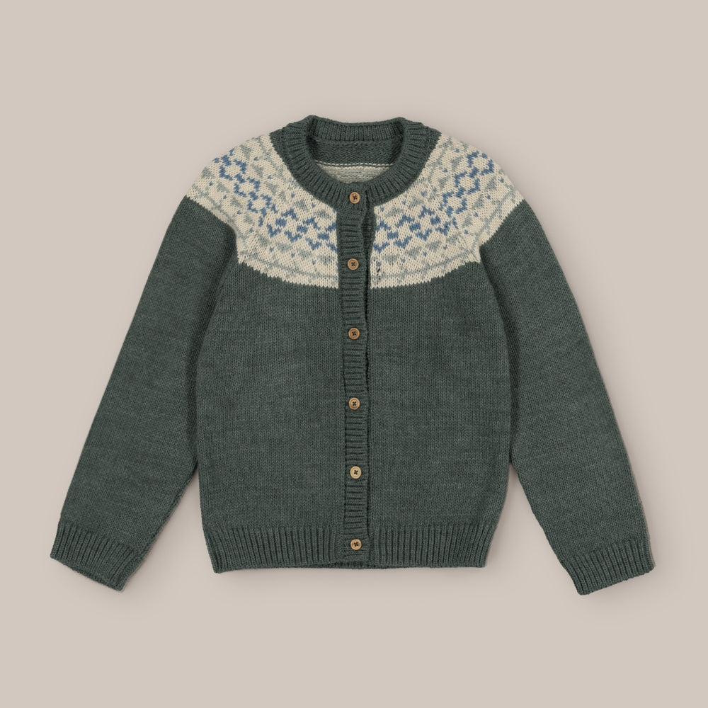 cardigan Greca Oliva