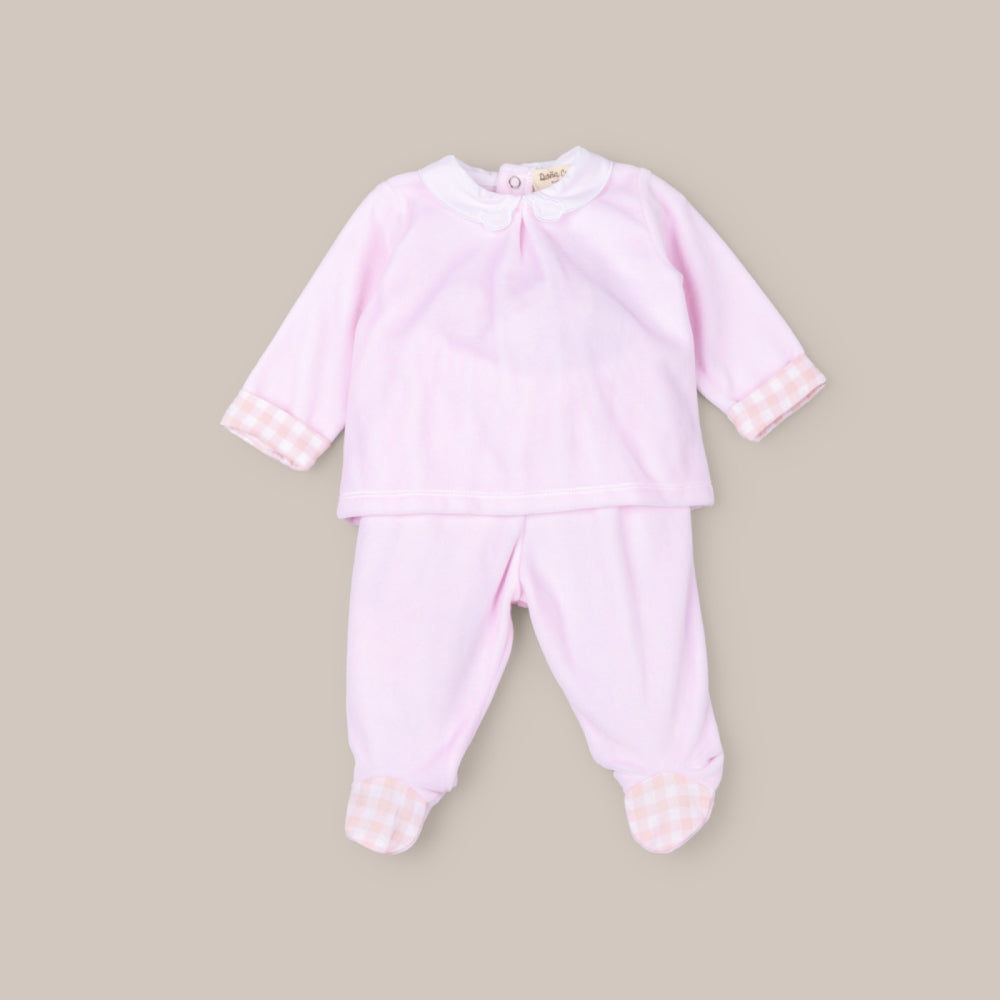 Conjunto Terciopelo Yogui Rosa
