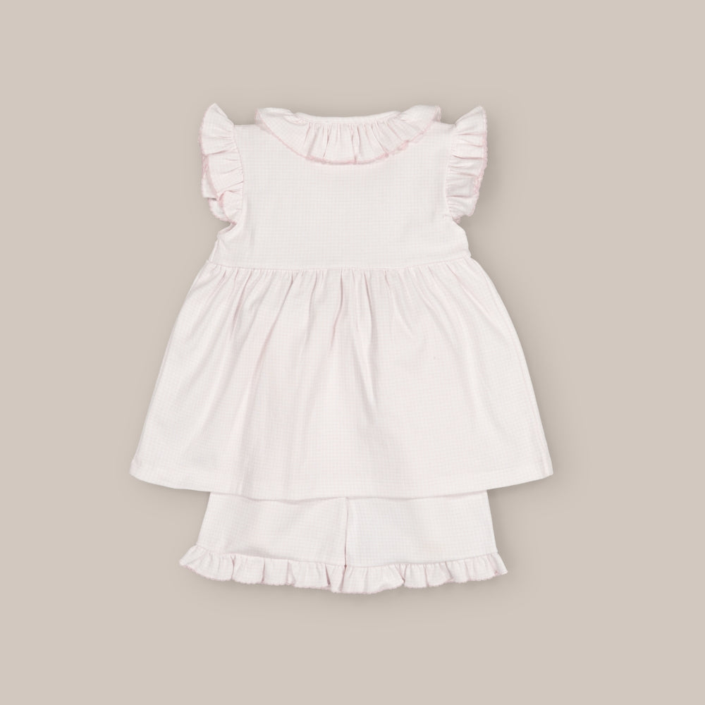 Pigiama corto in cotone Vichy