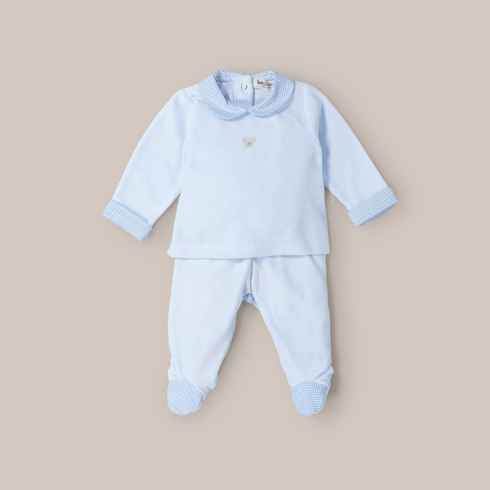 Conjunto Bebé Veludo Teddy Rosa