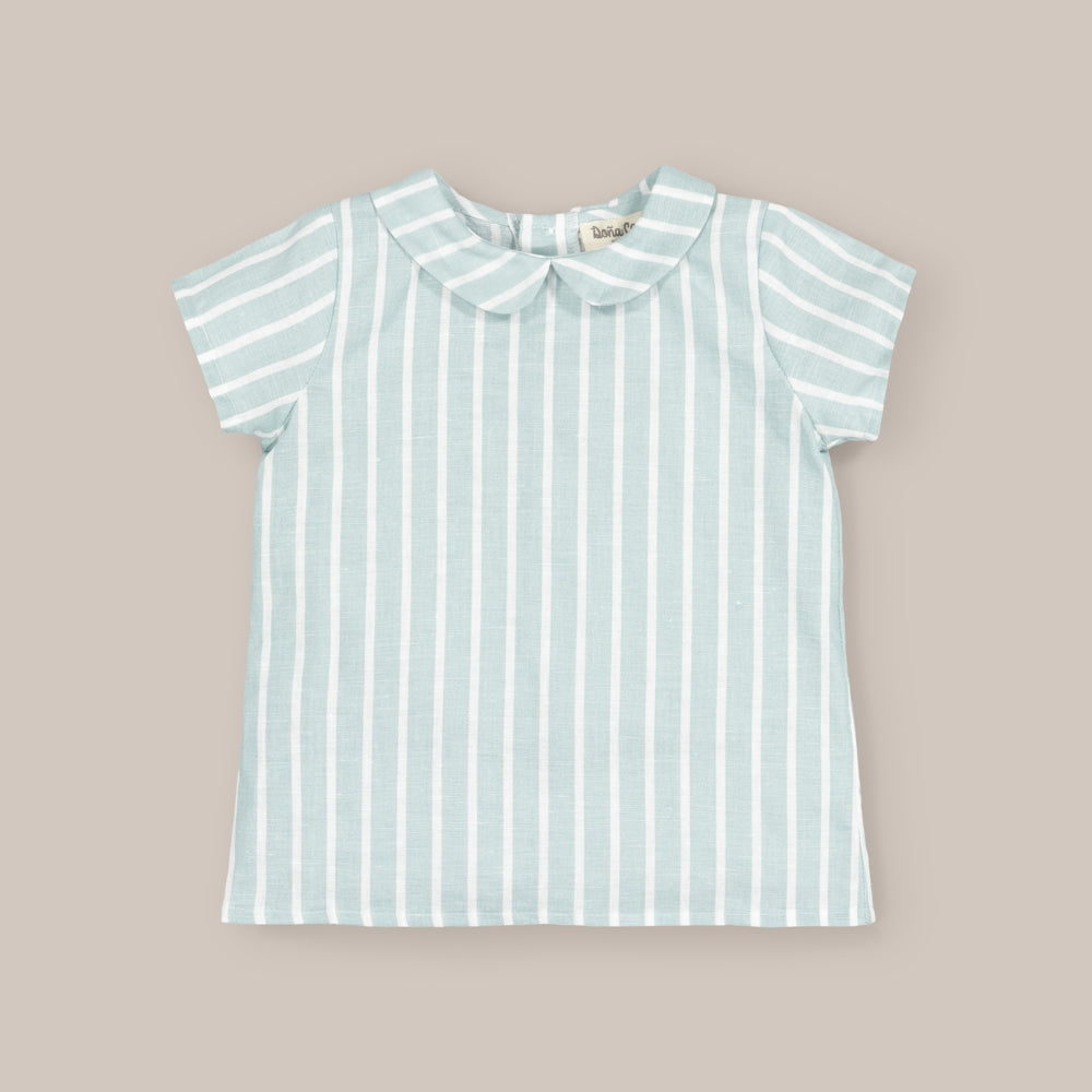 Turquoise Stripe Baby Shirt