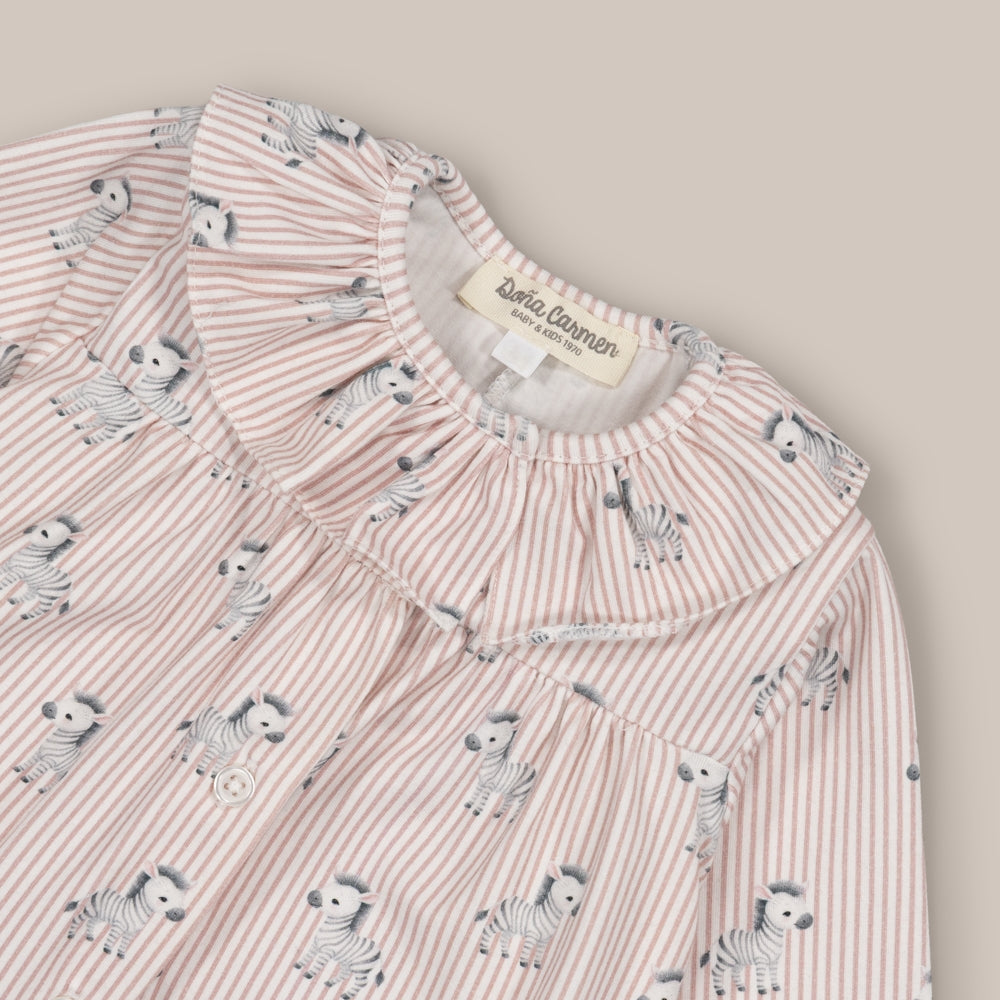 pagliaccetti Cotone zebrato rosa