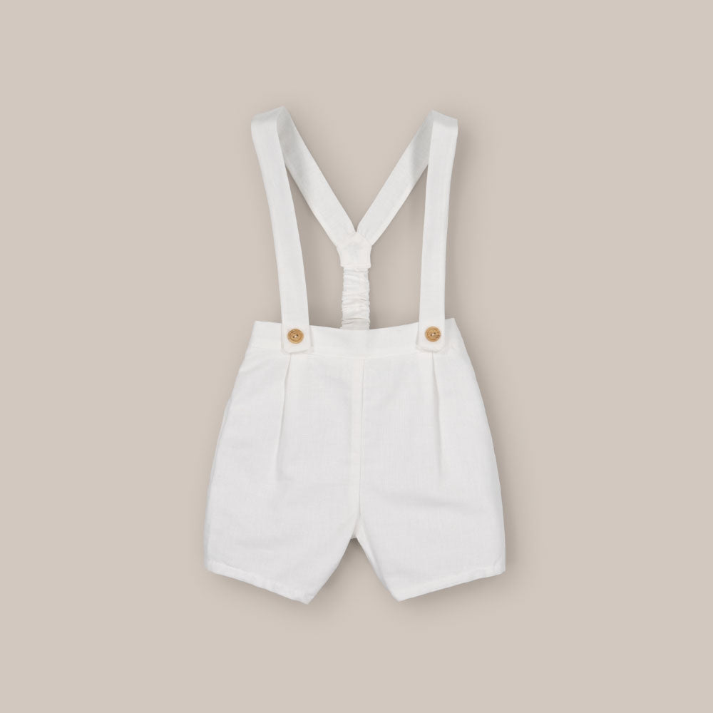 Linen suspender harem pants