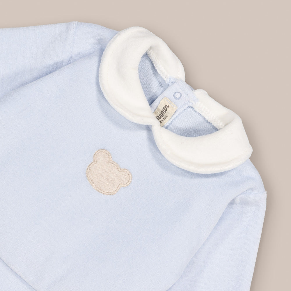 Conjunto Terciopelo Niño Osete Azul