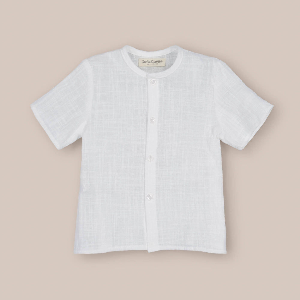 Camicia in tessuto a maniche corte
