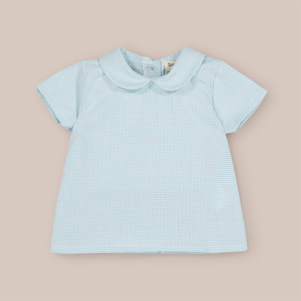 Camisa de bebê turquesa