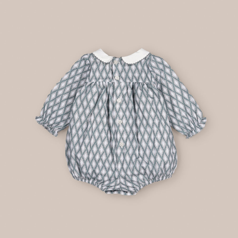 Pelele Bebé Rombo Verde