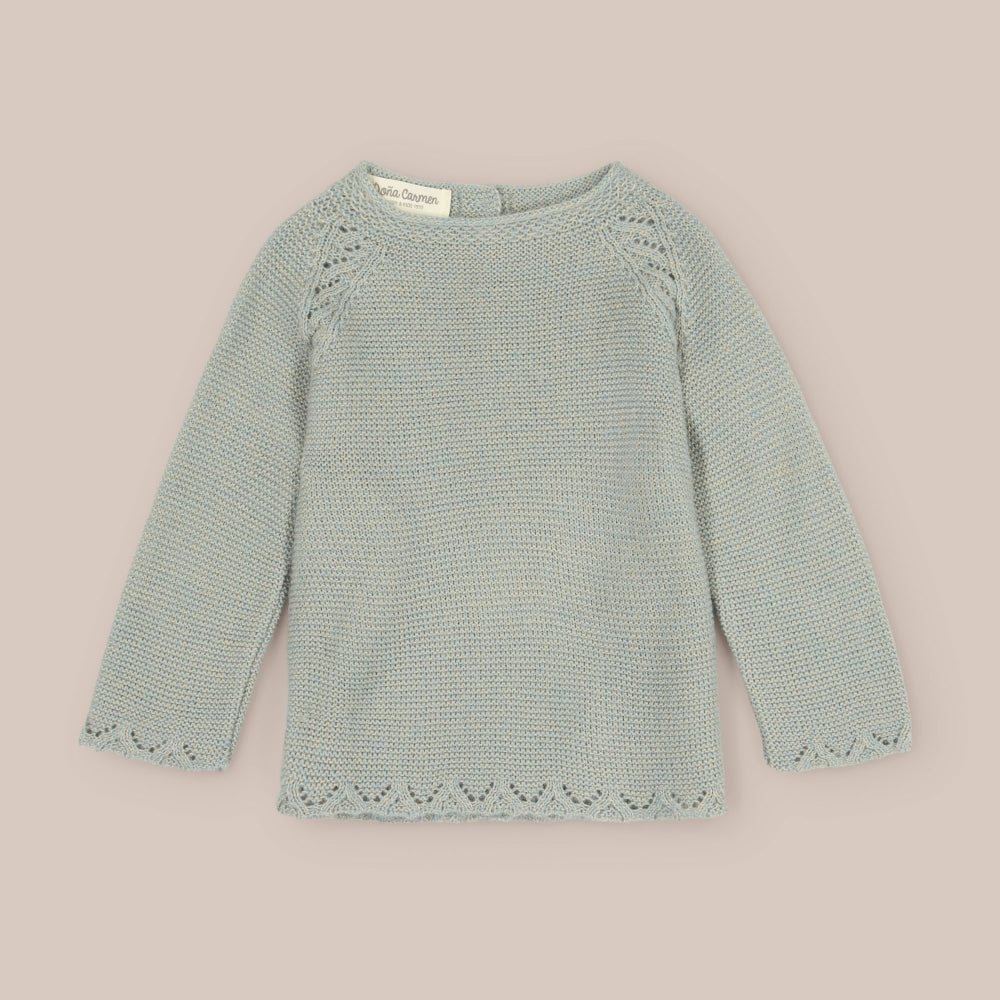 Obi-Pullover aus Babywolle