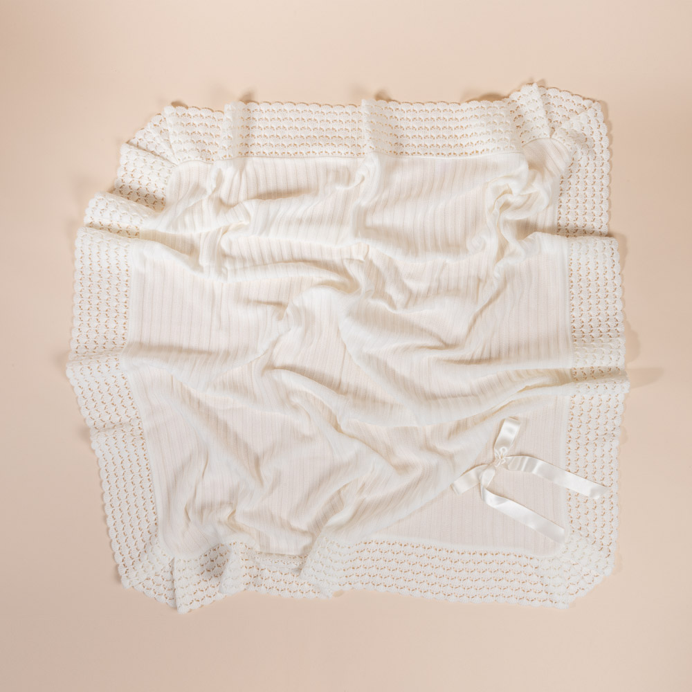 Babydecke Gerippte Wolle