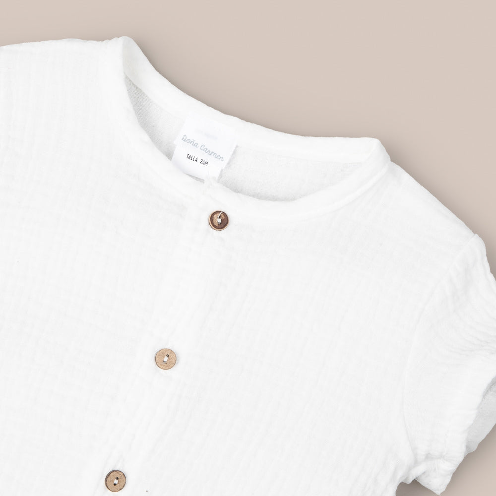 Hemden Baby Boy Basic Puck Weiß