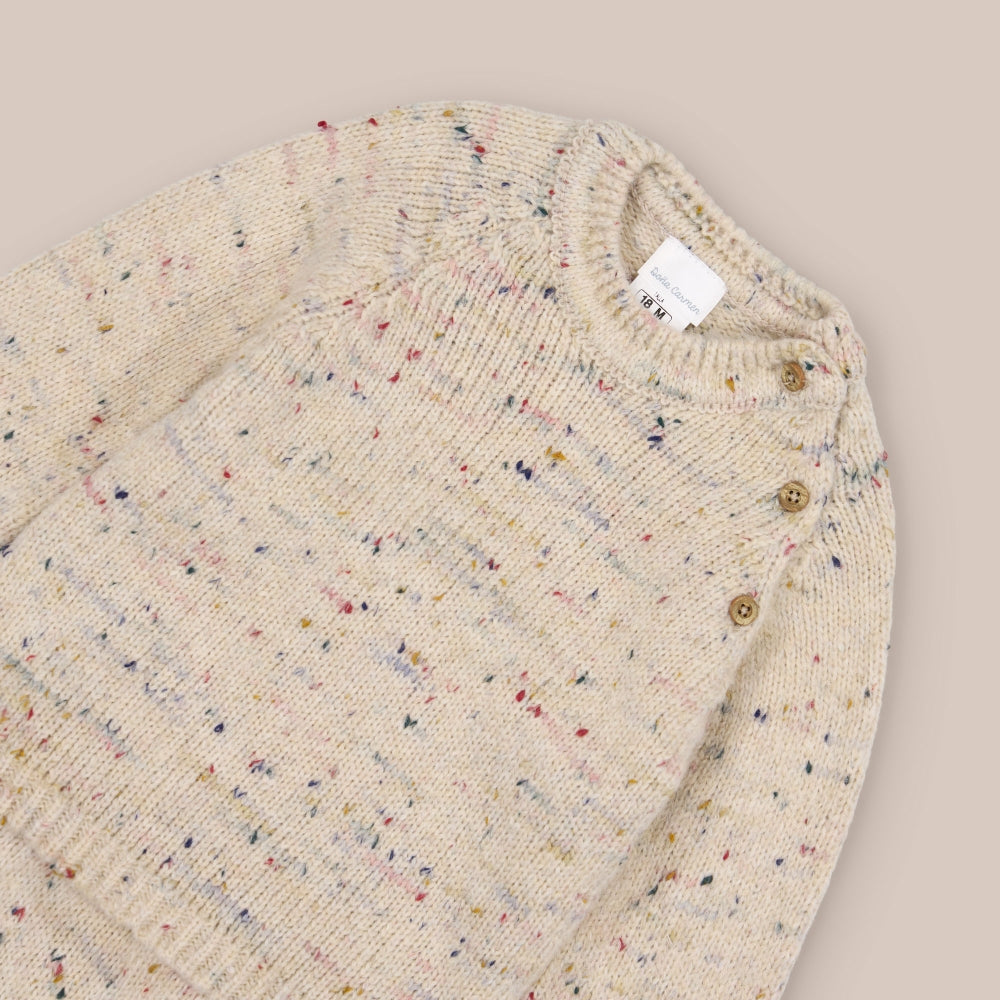 Baby-Set aus gesprenkelter Wolle