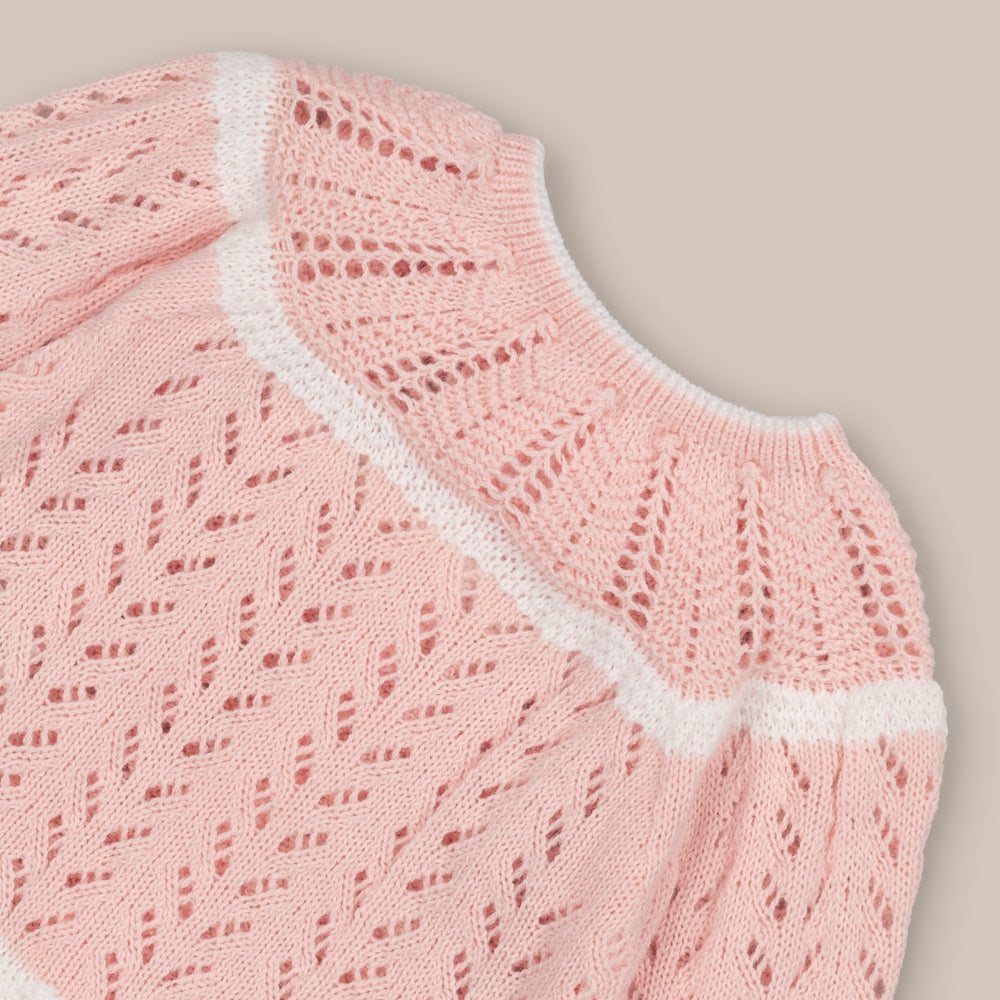 Fischgräten-Babypullover