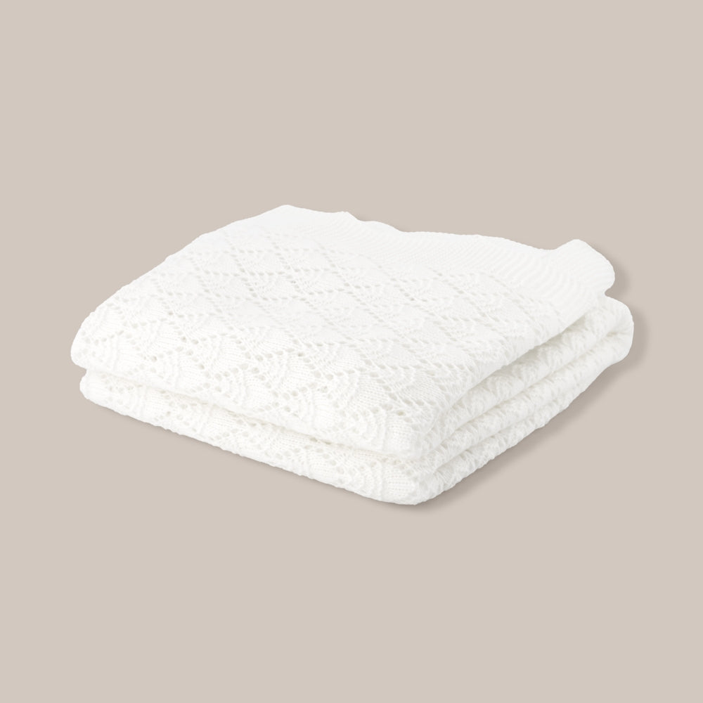 Diamond Wool Baby Shawl