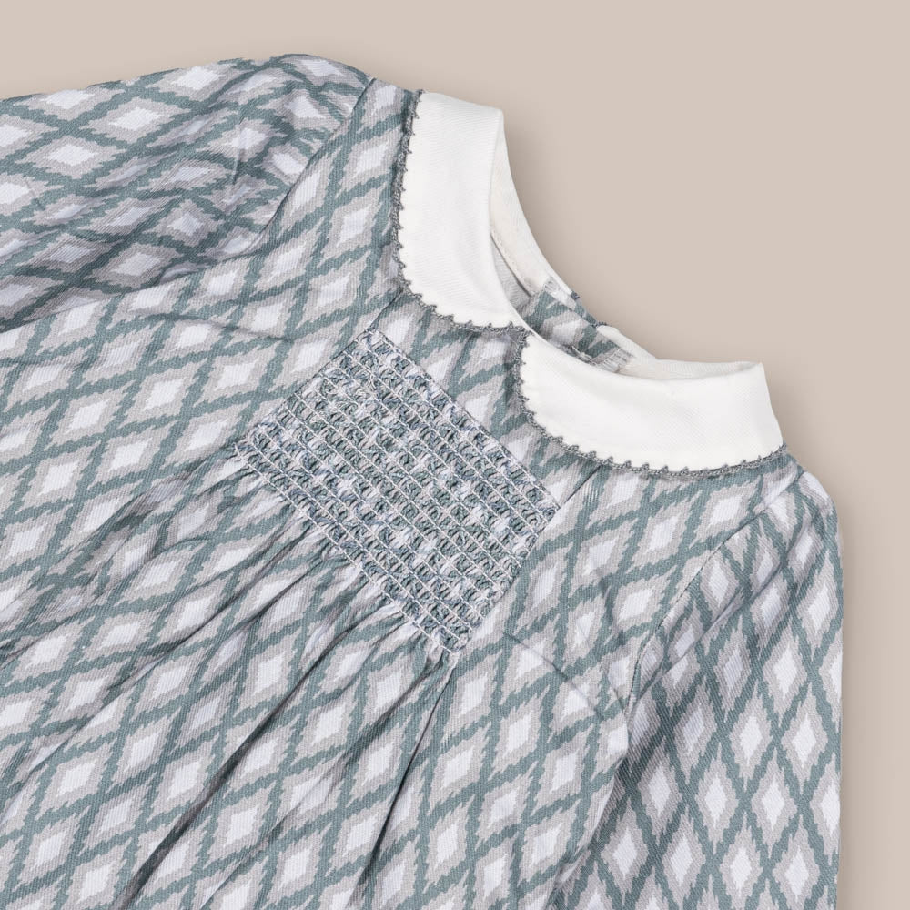 Pelele Bebé Rombo Verde