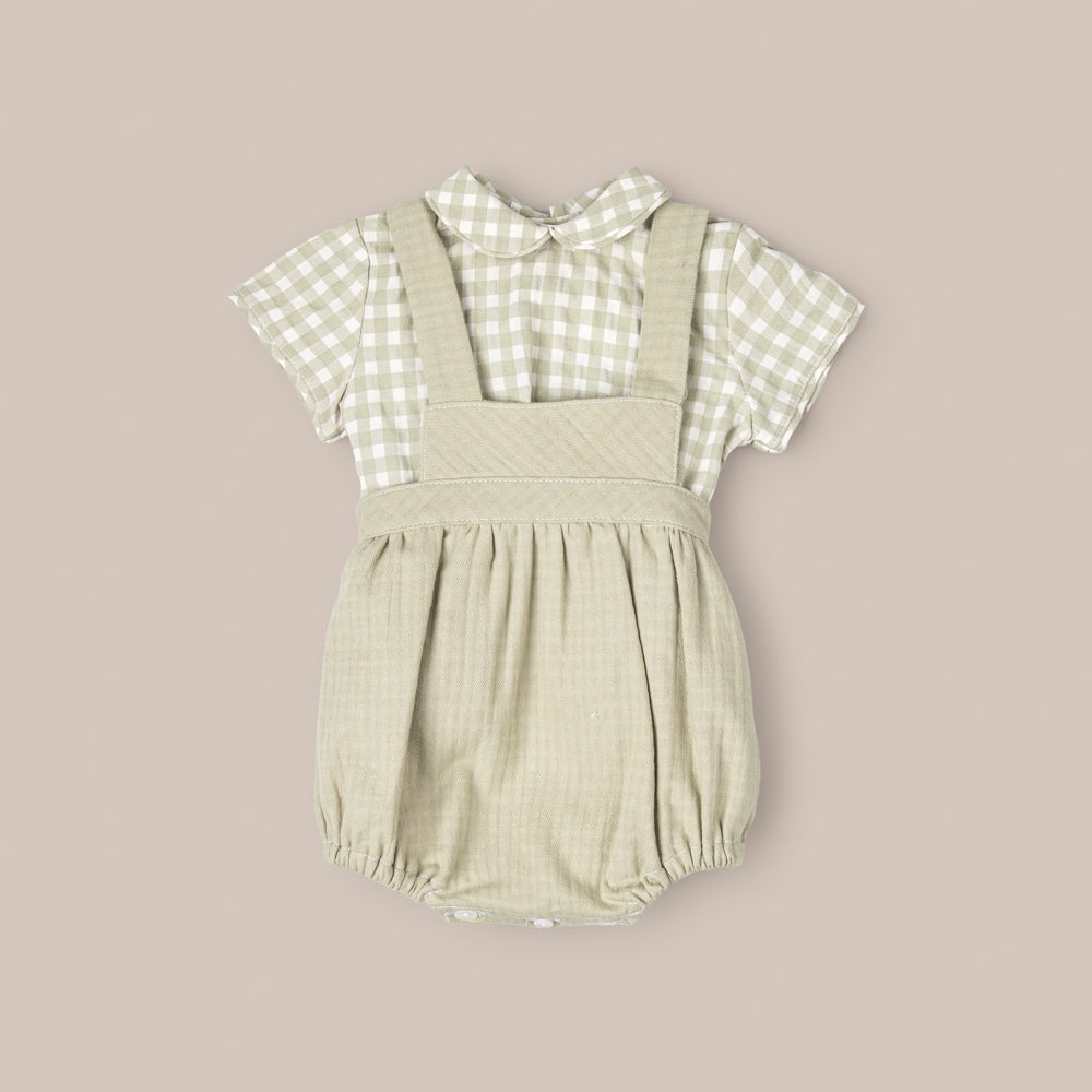 Baby Set Dungaree Tea