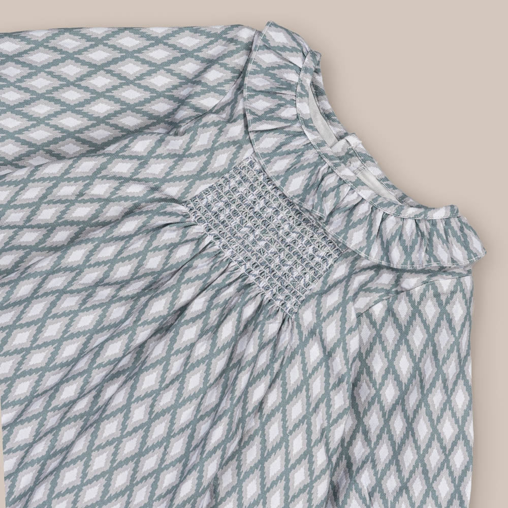 vestitini con culotte Bambini Smock Rombo verde