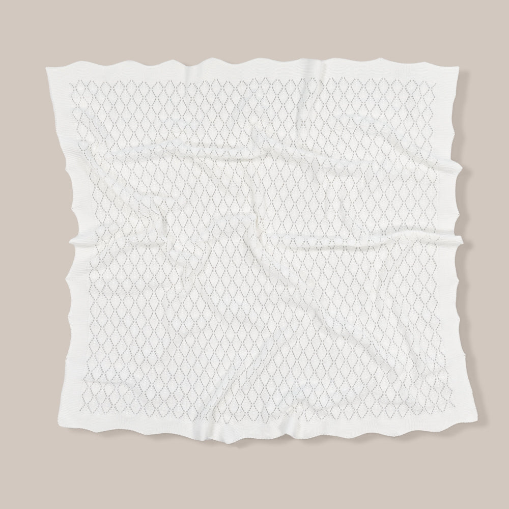 Diamond Wool Baby Shawl