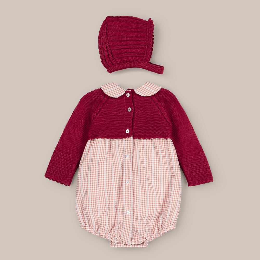 romper with Bonnet Marzipan