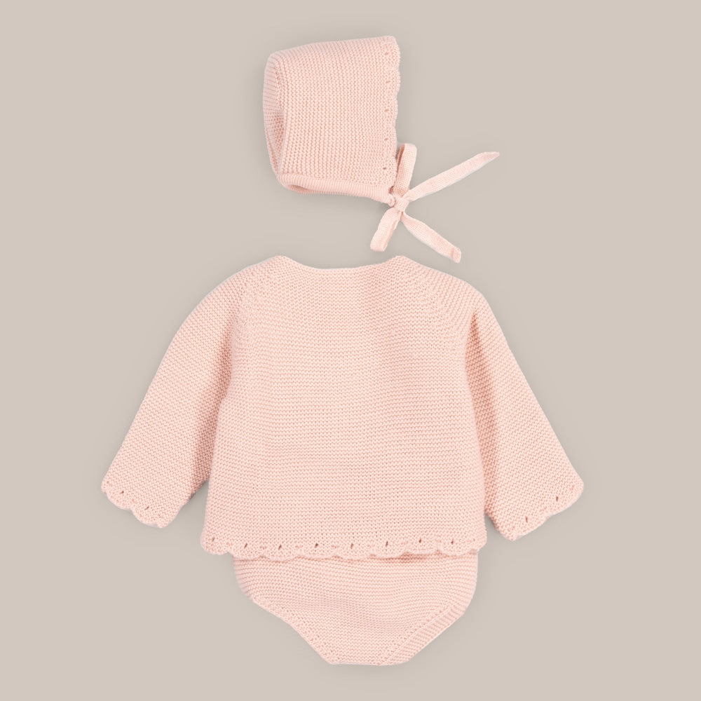 Conjunto de malha 3 Peças Rosa