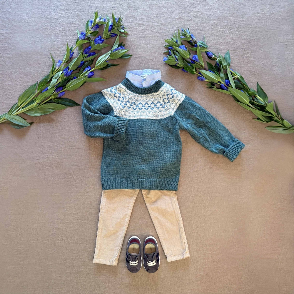 Jersey Niño Greca Oliva