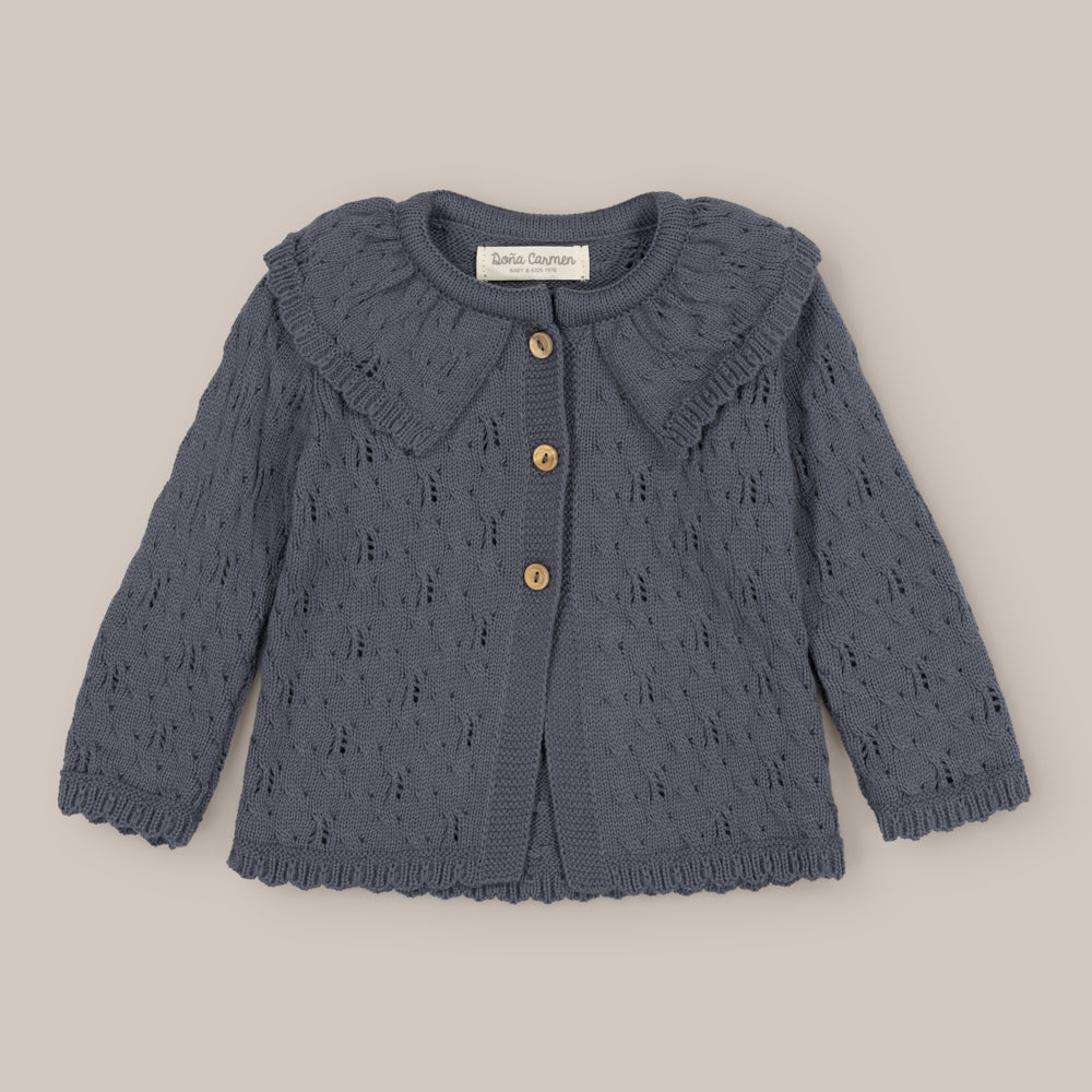 Cardigan Spelled Ruffle Girl