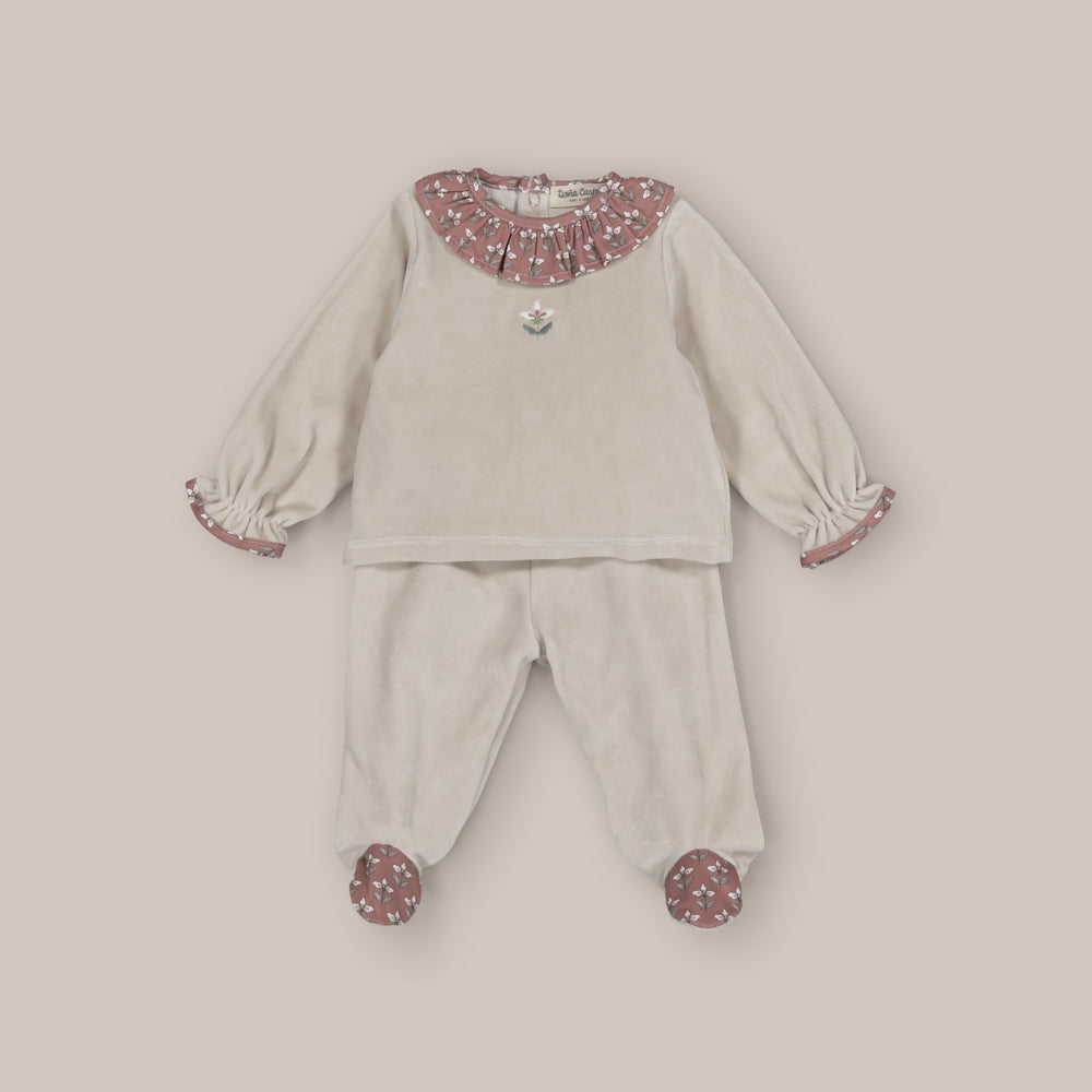 Conjunto bebé Amélie Veludo
