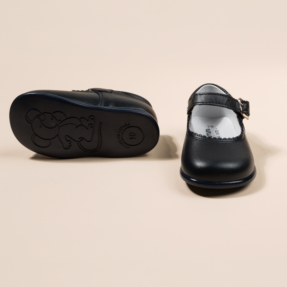 Mary Janes en cuir avec semelle