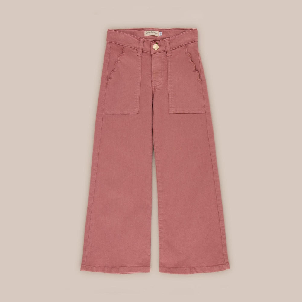 Mädchenhose mit weitem Bein und Wellenmuster