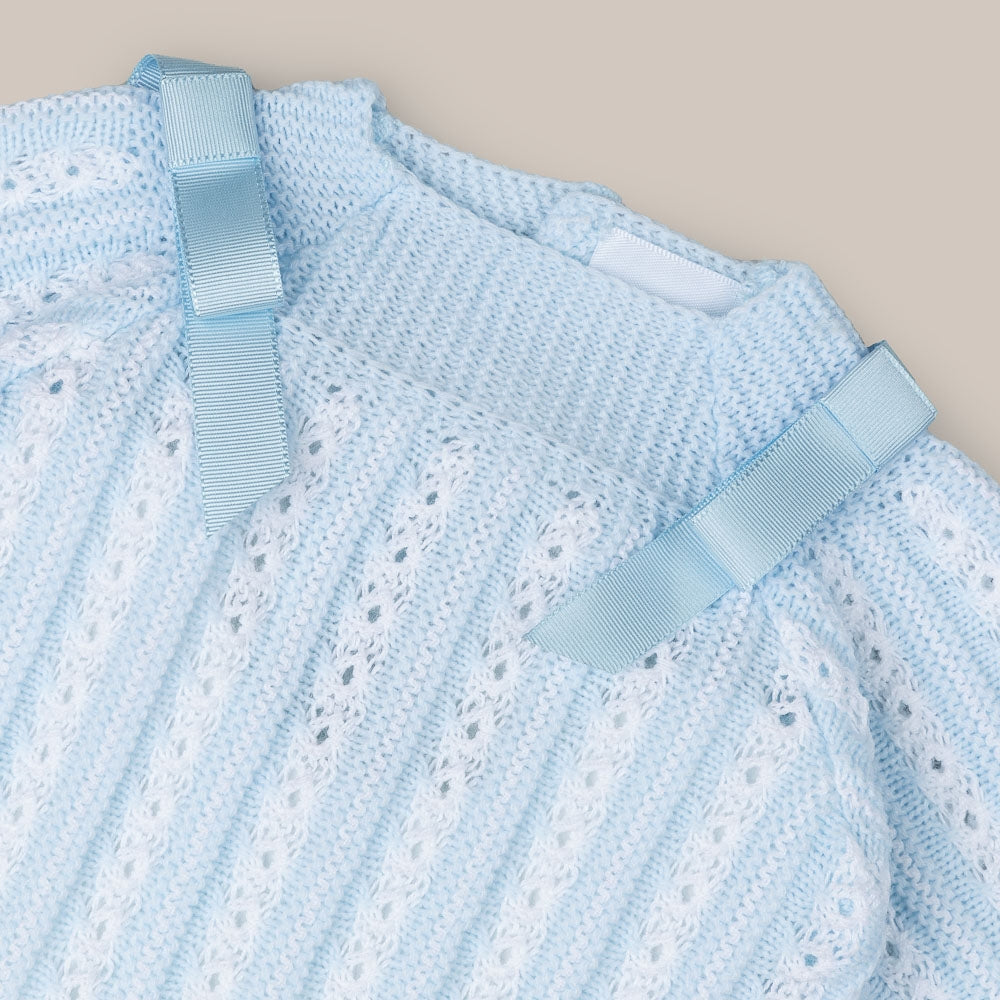 Pull bébé en laine géranium