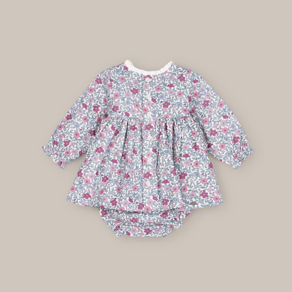 baby dress set Smock Malaga Pink