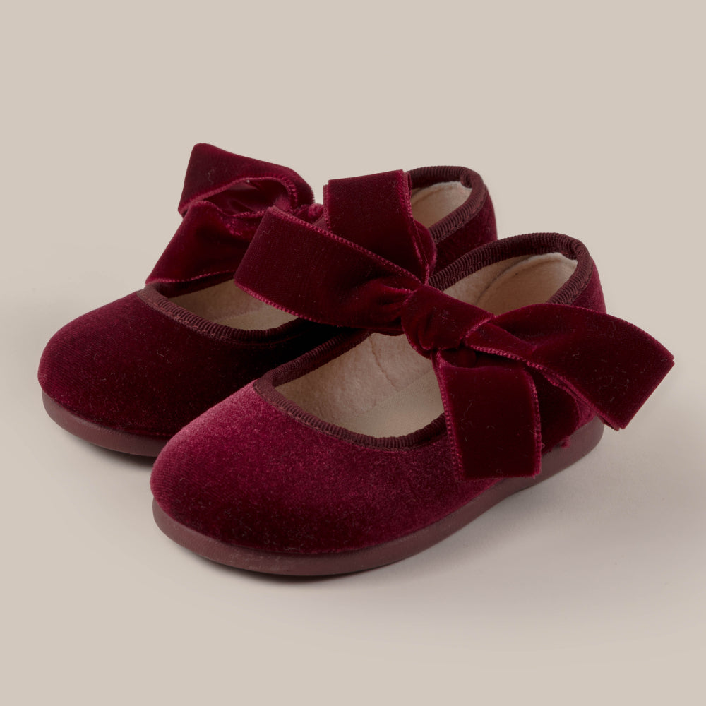 Mary Jane di velluto fiocco