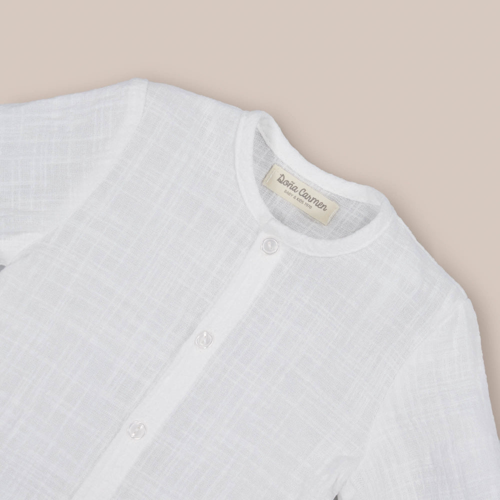 Camicia in tessuto a maniche corte