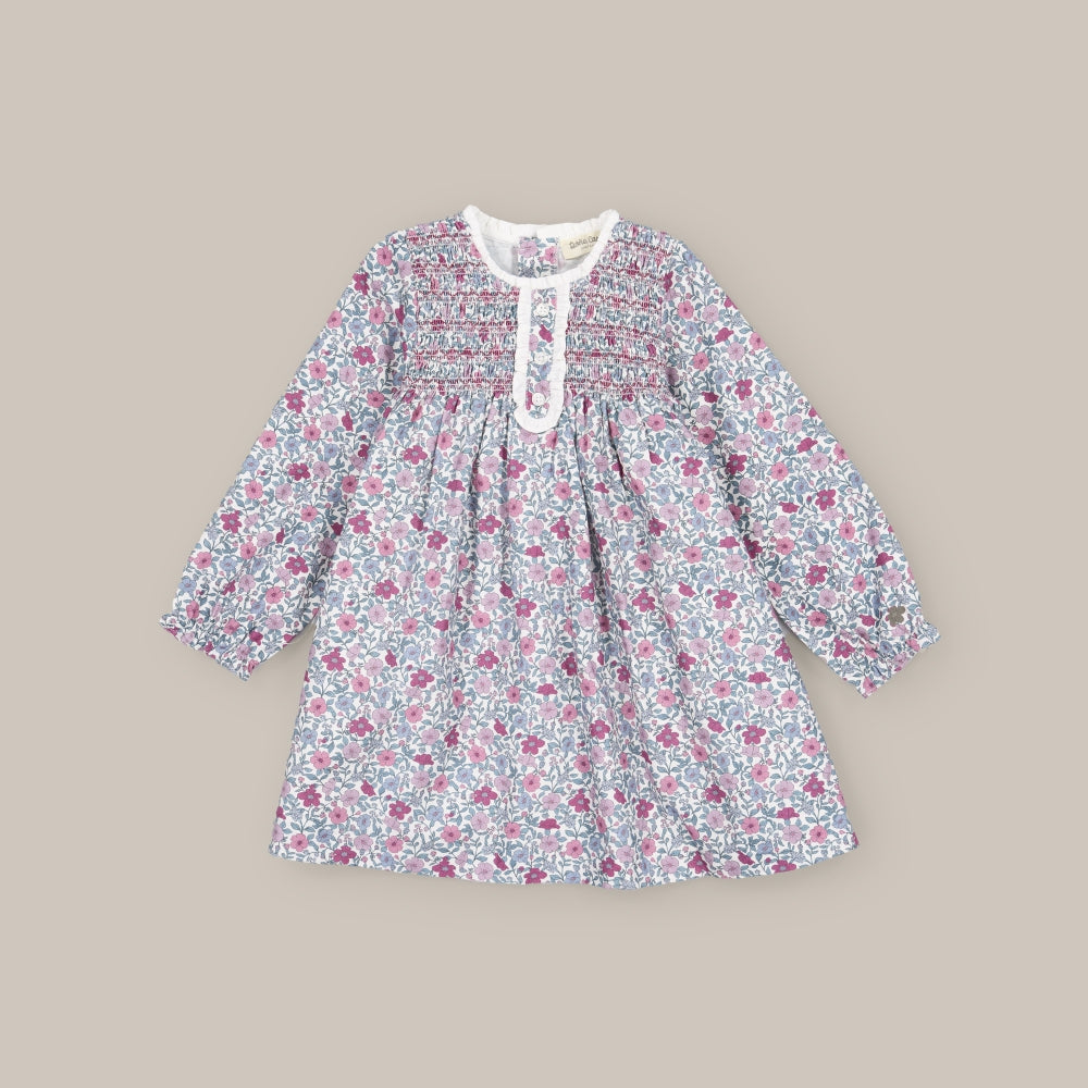 Vestito Ragazza  Smock Rosa di Malaga