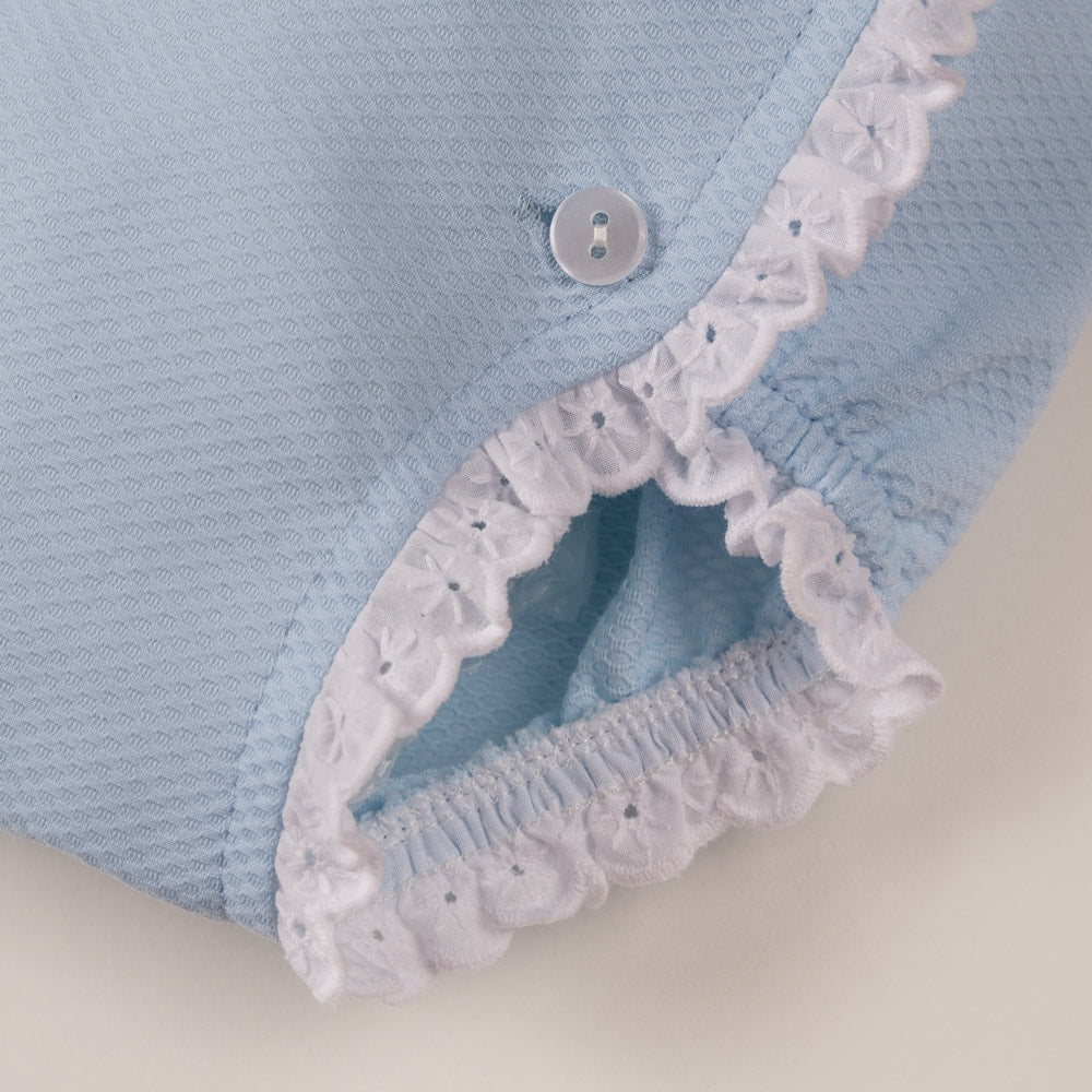 Baby bloomer Piqué Puntilla