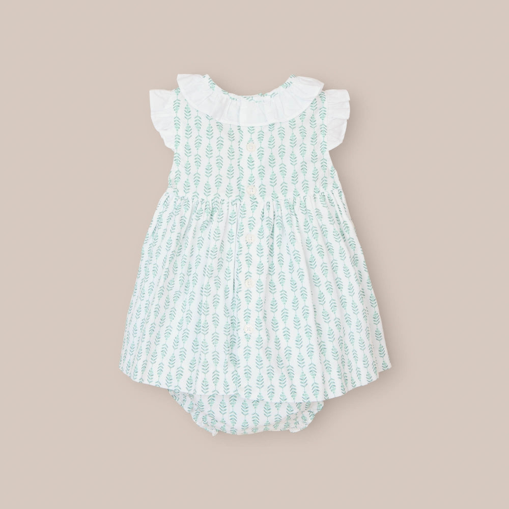 Baby dress set Green Juniper