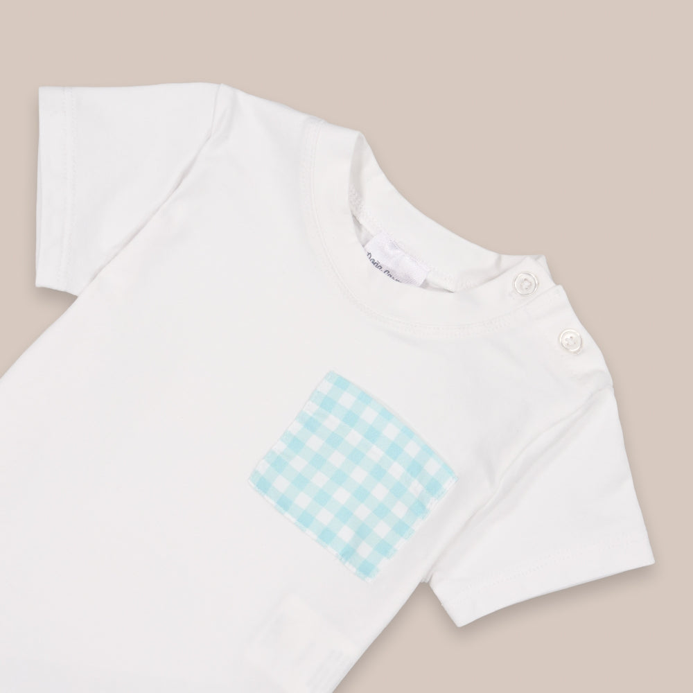 Türkises Baumwoll-T-Shirt