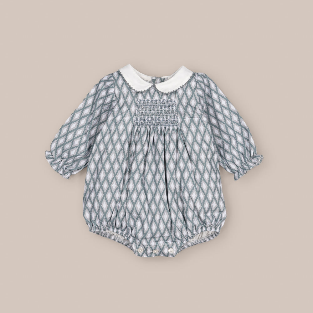 Pelele Bebé Rombo Verde